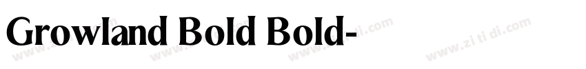Growland Bold Bold字体转换